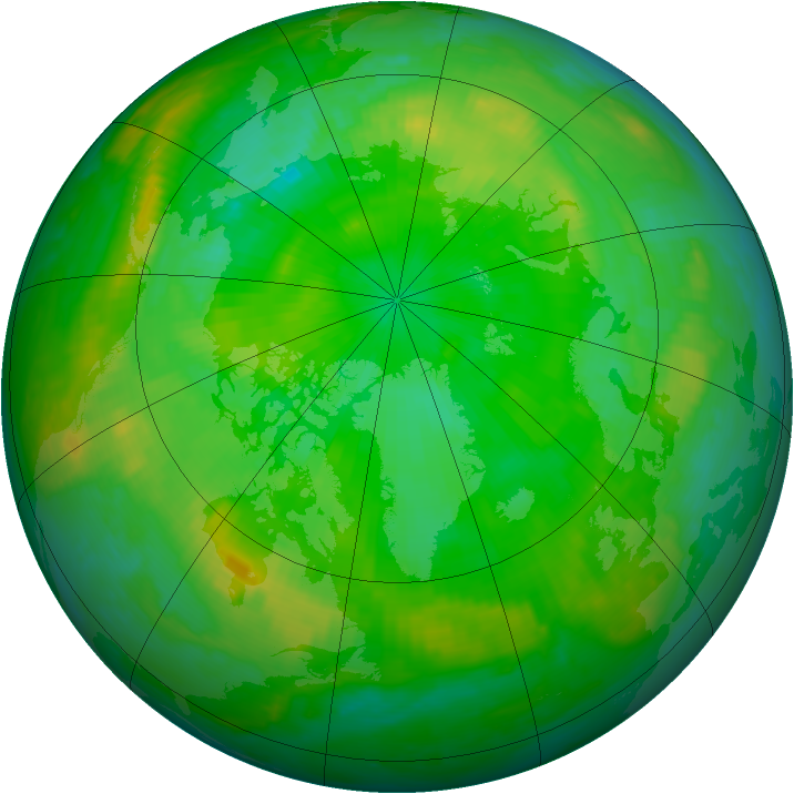 Arctic ozone map for 03 July 2000